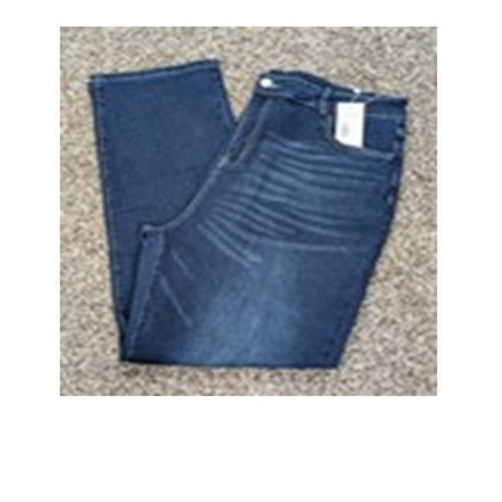 VTG  NWT Unmarked Woman Dark Blue Straight Leg 5 Pocket Stretch JEANS SIZE 3XL